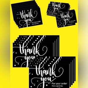 New Gorgeous Black & White Themed 50 COUNT Thank You cards!